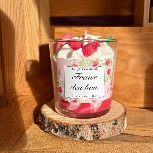 Bougie gourmande Fraise des bois