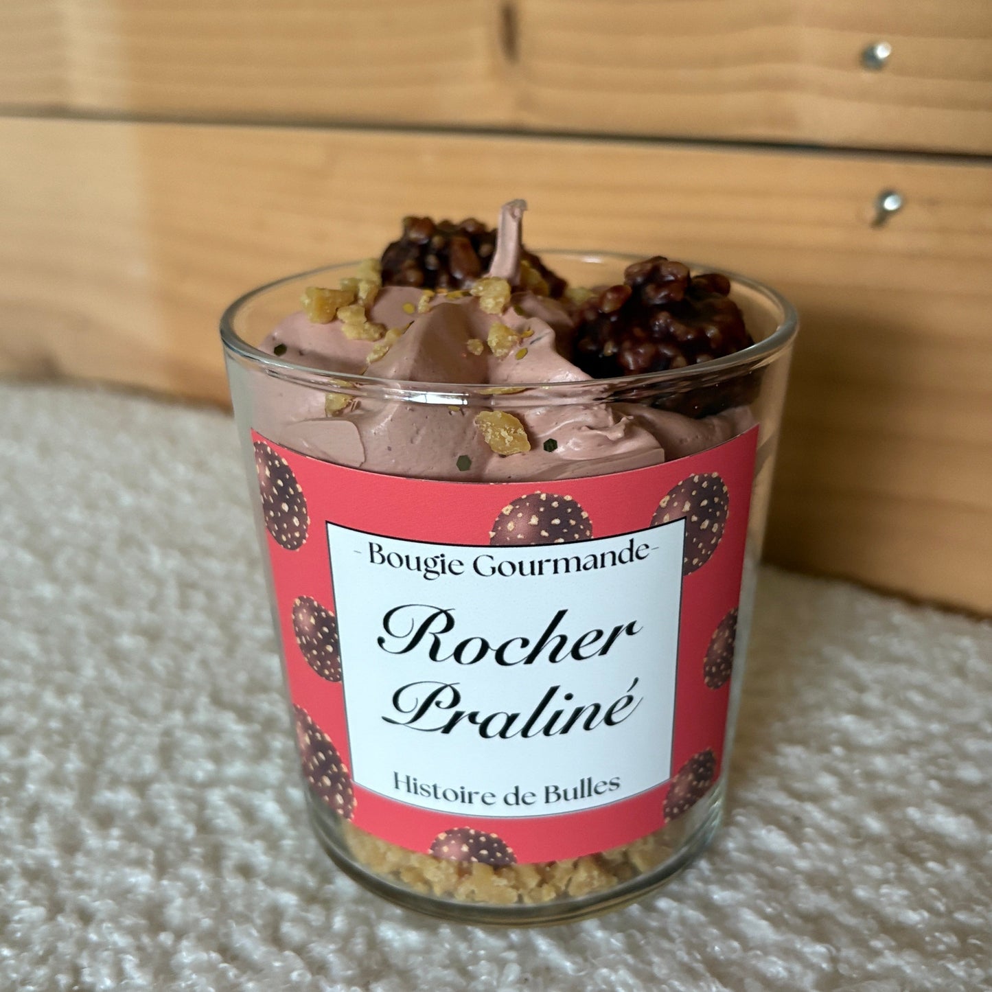 Bougie gourmande Rocher praliné