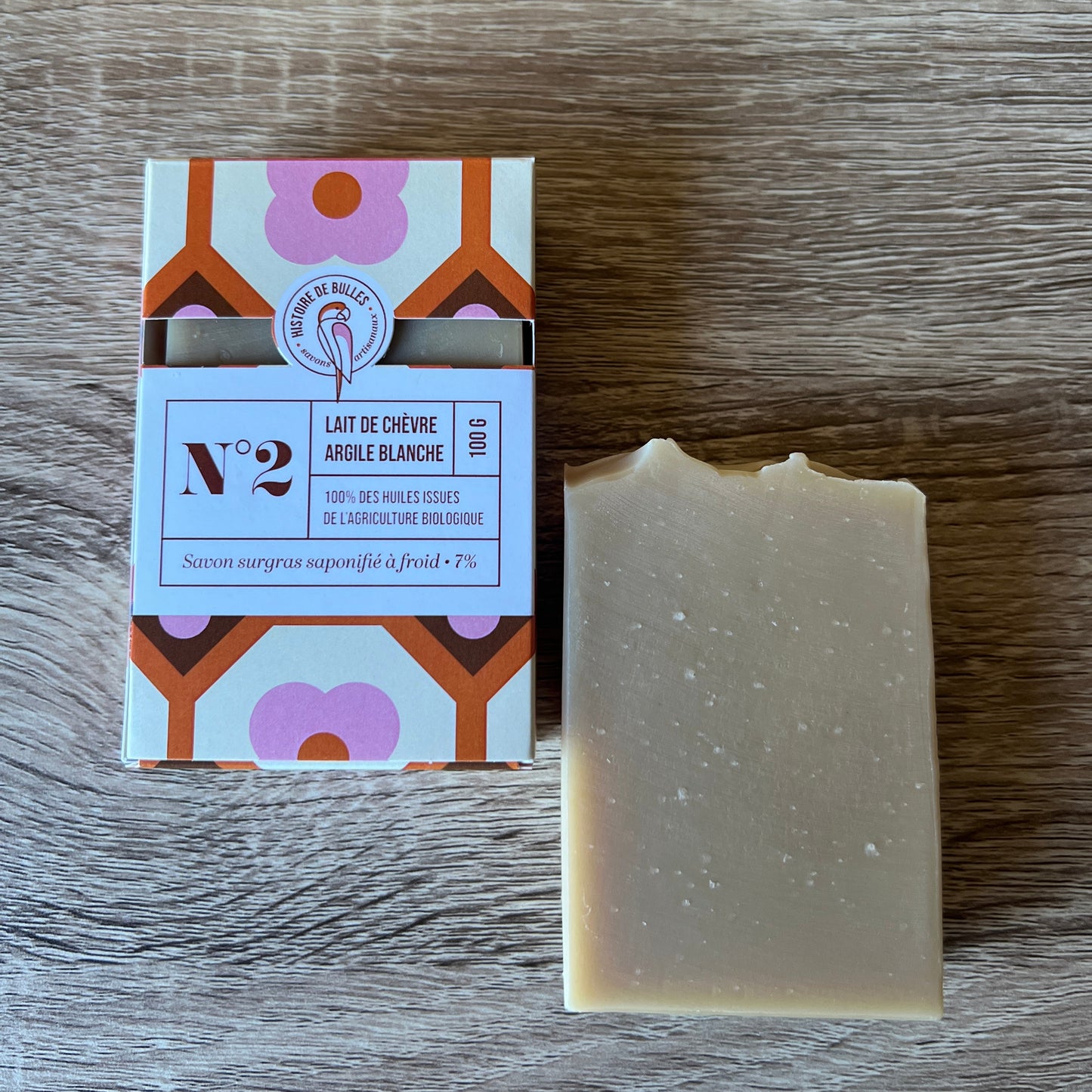 Savon N°2 - Lait de chèvre, Argile blanche