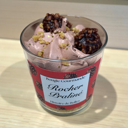 Bougie gourmande Rocher praliné