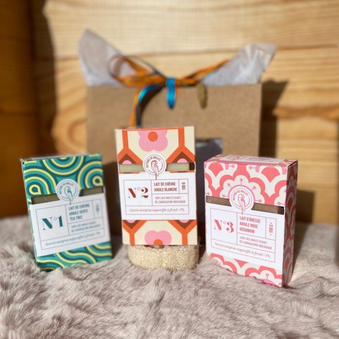 Coffret savons 3 argiles & Lait